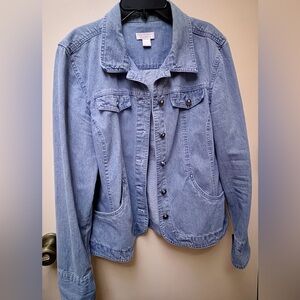 Christopher & Banks Light Blue Jean Jacket, Large